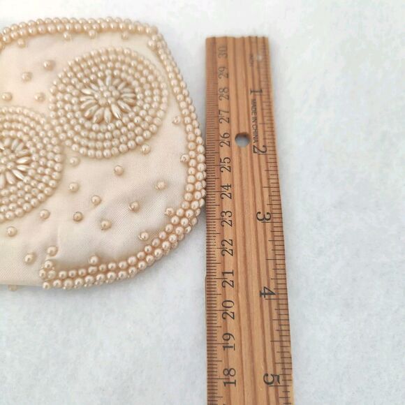 La Regale Ivory Vintage Beaded Clutch Evening Event Hand Bag Purse Japan Bridal - Picture 7 of 7